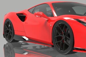 Ferrari F8 1016 Industries carbon fiber side skirts