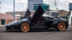 Forged carbon side sill element Lamborghini Aventador LP740 1016 Industries