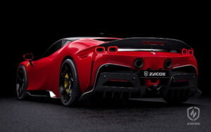Carbon fiber rear bumper elements Ferrari SF90 Stradale ZACOE