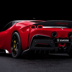 Carbon fiber bodykit Ferrari SF90 Stradale ZACOE Elemente bara spate fibra carbon Ferrari SF90 Stradale ZACOE