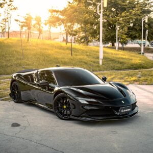 Carbon fiber bodykit Ferrari SF90 Stradale ZACOE Buza fata front lip fibra carbon Ferrari SF90 Stradale ZACOE