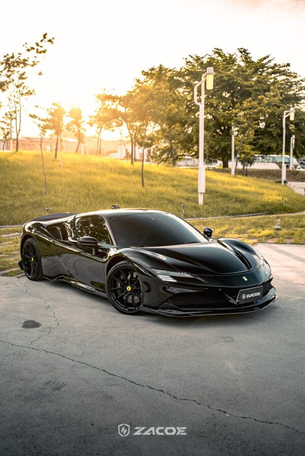 Carbon fiber bodykit Ferrari SF90 Stradale ZACOE Buza fata front lip fibra carbon Ferrari SF90 Stradale ZACOE