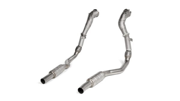 Evacuare sport Nissan GT-R Downpipe / Link pipe set (SS) for stock turbochargers 2008 - 2020 AKRAPOVIC
