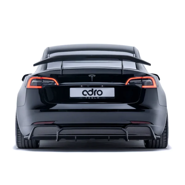 V2 rear diffuser carbon fiber Tesla Model 3 ADRO Difuzor bara V2 spate fibra carbon Tesla Model 3 ADRO