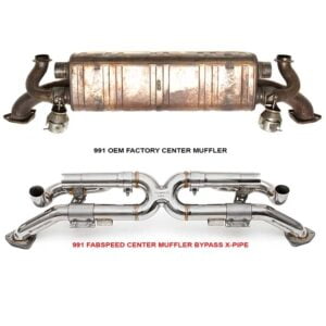 Evacuare sport Porsche 991 Carrera Valvetronic Center Muffler Bypass X-Pipe Fabspeed