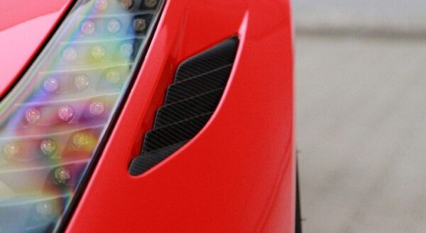 Ferrari 458 Italia Novitec carbon fiber front bumper ventilation grill Grila ventilatie bara fata fibra carbon Ferrari 458 Italia Novitec