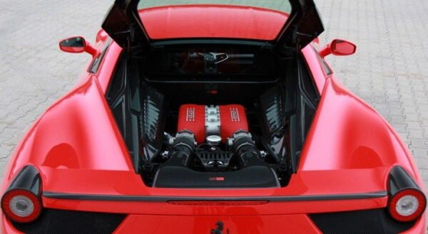 Ornament motor fibra carbon Ferrari 458 Italia Novitec