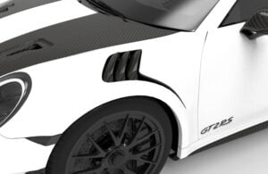 Carbon fiber hood ventilation panels Porsche 991.2 GT3 RS 1016 Industries
