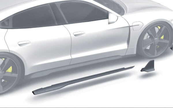Praguri laterale fibra carbon Porsche Taycan ZACOE
