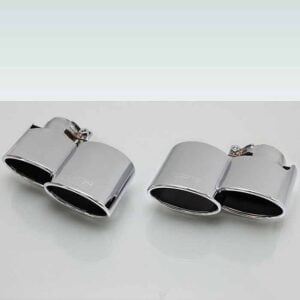 Techart chrome oval exhaust tips Porsche 911 991 Carrera S Turbo Turbo S GT RS